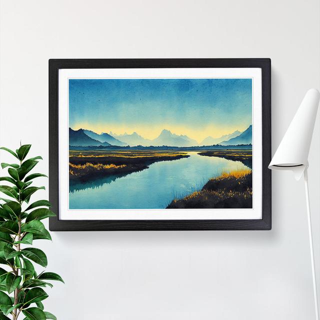 River To Mountains Vol.1 - Single Picture Frame Print Alpen Home Frame Colour: Black Framed, Size: 25cm H x 34cm W x 2cm D on Productcaster.