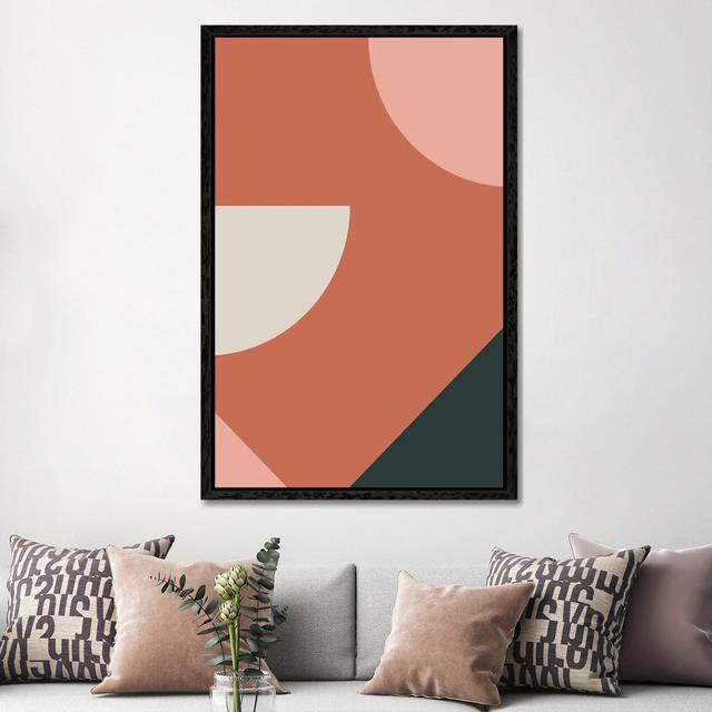 Geometric Landscape XXIV - Print on Canvas Isabelline Format: Black Framed, Size: 152.4cm H x 101.6cm W x 3.81cm D on Productcaster.