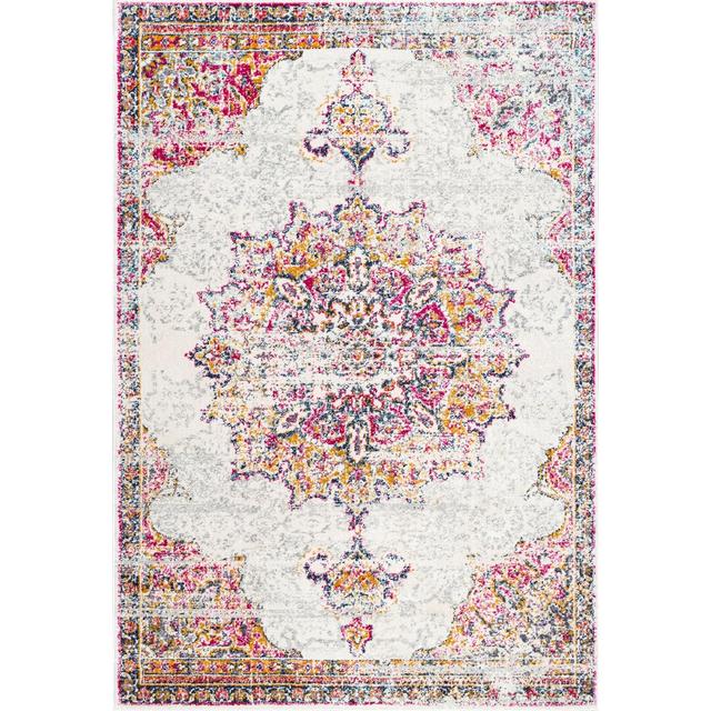 Beige/Pink Rug Mistana Rug Size: Rectangle 152 x 226cm on Productcaster.