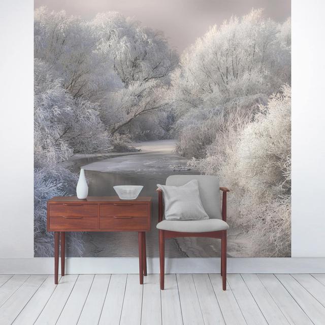 Winter Song Semi-Gloss Wallpaper Roll East Urban Home Size: 3.36m x 336cm on Productcaster.