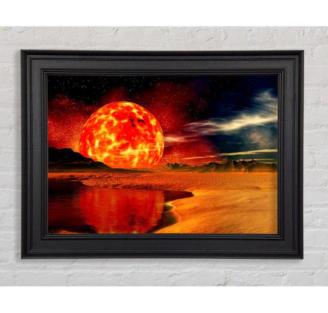 The Sun On Mars Framed Print Ivy Bronx Size: 100cm H x 141.4cm W on Productcaster.