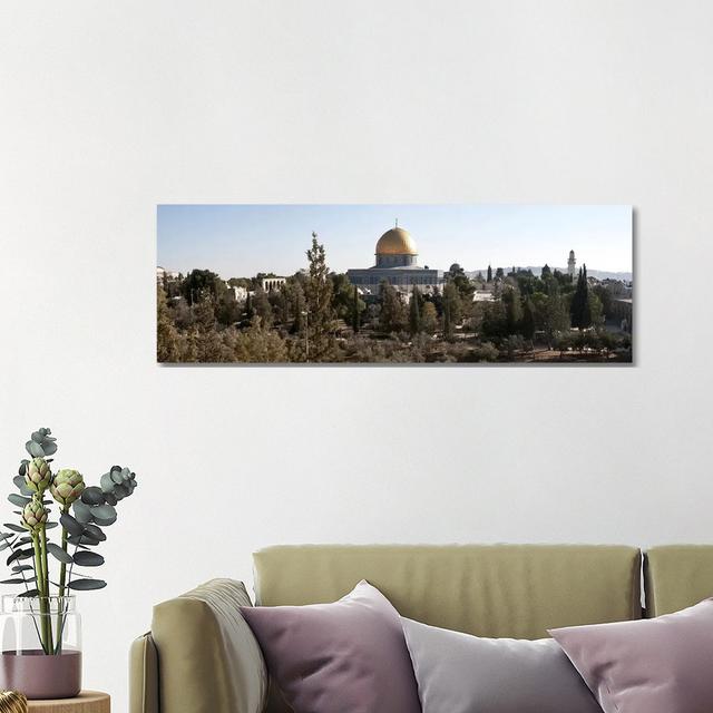 Trees With Mosque In The Background, Dome Of The Rock, Temple Mount, Jerusalem, Israel #2 by Panoramic Images - Wrapped Canvas Panoramic Print Ebern D on Productcaster.