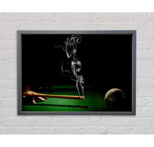 Smoking Cue Framed Print Ebern Designs Size: 59.7cm H x 84.1cm W on Productcaster.