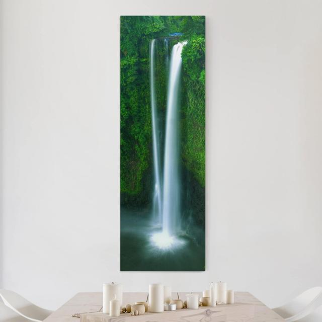 Heavenly Waterfall - Wrapped Canvas Graphic Art Union Rustic Size: 90cm H x 30cm W on Productcaster.