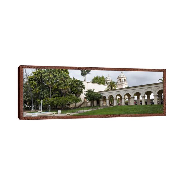 Colonnade In Balboa Park, San Diego, California, USA by Panoramic Images - Panoramic Gallery-Wrapped Canvas Giclée on Canvas Ebern Designs Size: 60.96 on Productcaster.