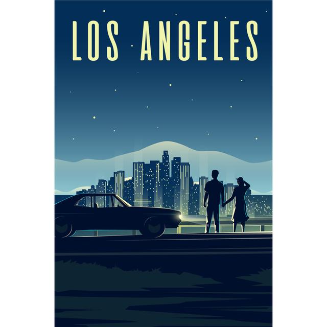 Los Angeles by Mikalai Manyshau - Wrapped Canvas Print Marlow Home Co. Size: 30cm H x 20cm W on Productcaster.