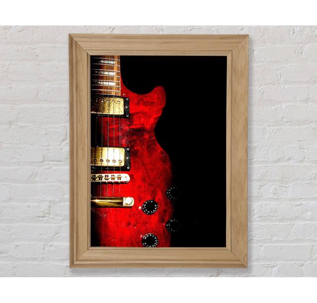 Red Electric Guitar - Single Picture Frame Art Prints Bright Star Size: 141.4cm H x 100cm W x 8cm D on Productcaster.