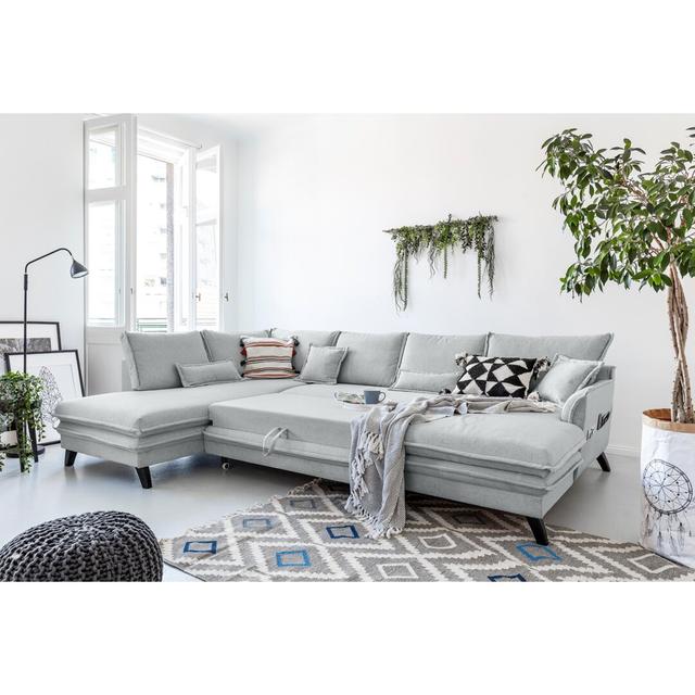 Charming Charlie Upholstered Corner Sofa MiuForm Upholstery Colour: Light Grey, Orientation: Left Hand Facing on Productcaster.