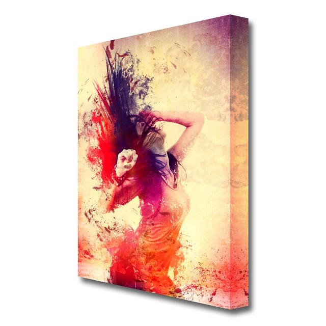 Conteporary Dance - Wrapped Canvas Painting Print East Urban Home Size: 142.2 cm H x 101.6 cm W on Productcaster.