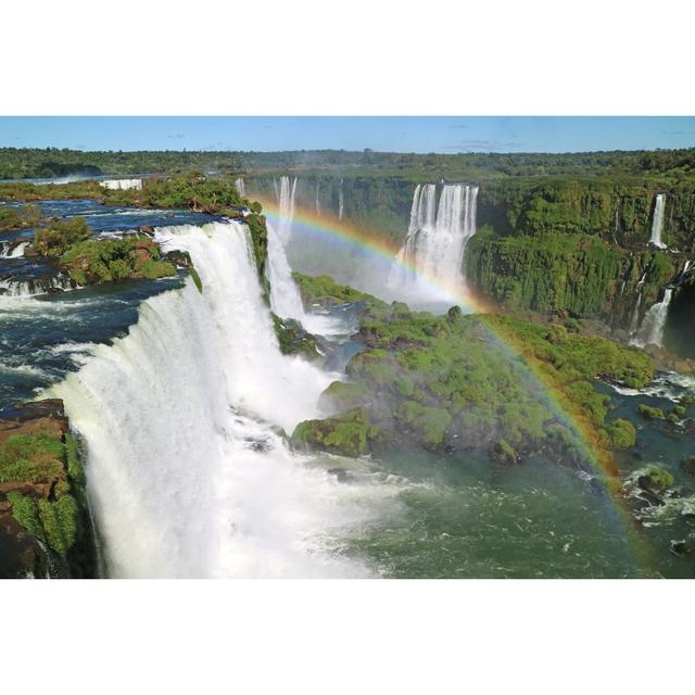 Iguazu Falls With A Rainbow, Brazil by Lovelypeace - on Union Rustic Size: 51cm H x 76cm W x 3.8cm D on Productcaster.