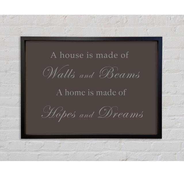 Home Quote Walls N Beams Hopes N Dreams Framed Print Bright Star Colour: Chocolate, Size: 100cm H x 141.4cm W x 3.3cm D on Productcaster.