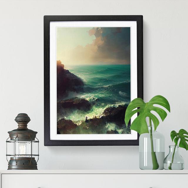 FRM-V0523-2233X Seascape Realism Vol.3 - Print House of Hampton Size: 46cm H x 34cm W x 2cm D, Frame Option: Black on Productcaster.