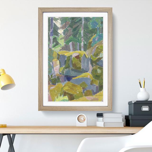 Landscape with Trees by Alexander Bogomazov - Picture Frame Painting East Urban Home Frame Option: Oak Framed, Size: 36cm H x 27cm W x 2cm D on Productcaster.