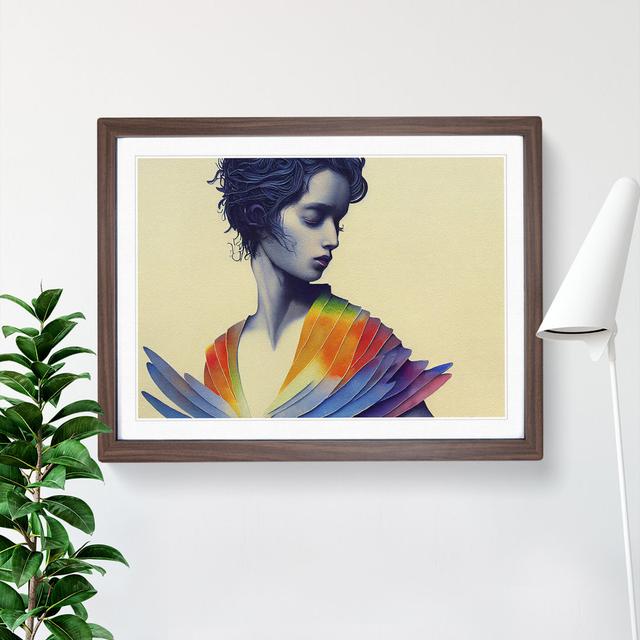 Woman in a Rainbow - Picture Frame Graphic Art Fairmont Park Frame Colour: Walnut , Size: 34cm H x 46cm W on Productcaster.