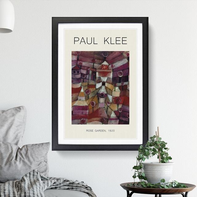 Rose Garden by Paul Klee - Picture Frame Graphic Art East Urban Home Size: 48cm H x 36cm W x 2cm D on Productcaster.