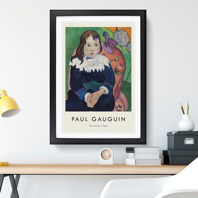 Portrait of a Child Print by Paul Gauguin - Picture Frame Painting East Urban Home Size: 48cm H x 36cm W x 2cm D, Frame Option: Black Framed on Productcaster.