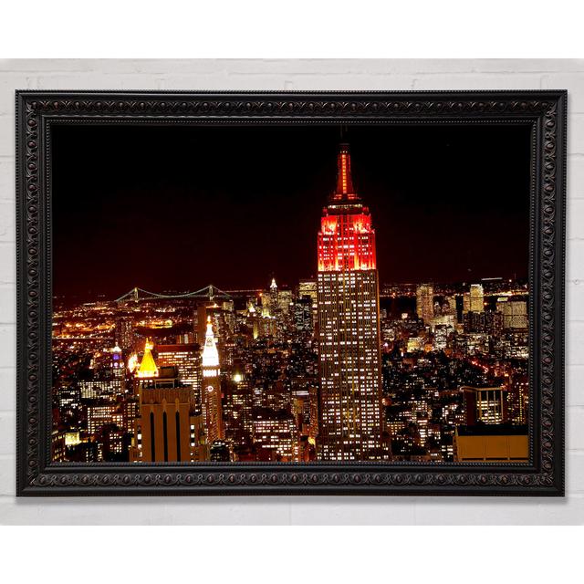 New York Empire State Red Top - Single Picture Frame Art Prints Ebern Designs Size: 21cm H x 29.7cm W x 3cm D on Productcaster.