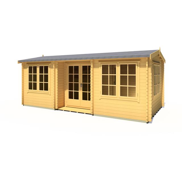 Elveden 20 x 19 Ft. 44mm Log Cabin Shire GB on Productcaster.