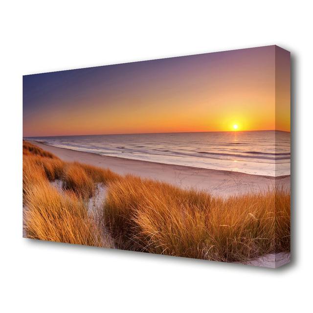 Sand Dune Sunset Beach - Wrapped Canvas Photograph Print East Urban Home Size: 101.6cm H x 142.2cm W on Productcaster.