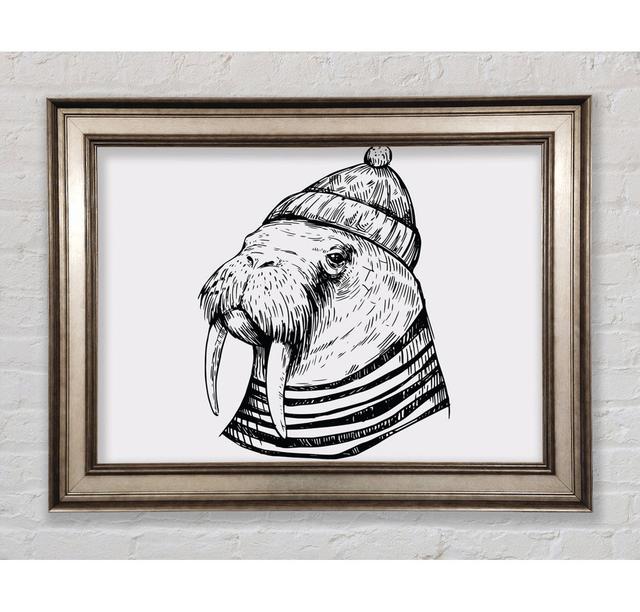 Hipster Walrus - Single Picture Frame Art Prints Bright Star Size: 29.7cm H x 42cm W x 8cm D on Productcaster.