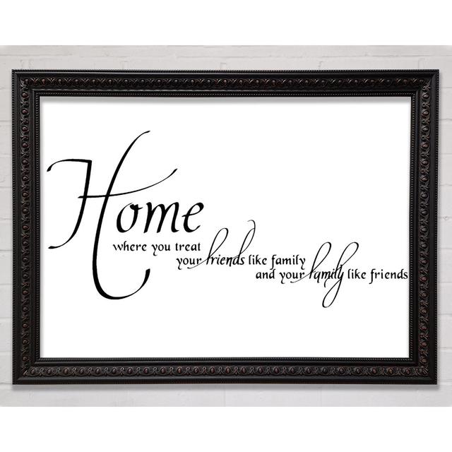 Family Quote Home Family Friends Framed Print Bright Star Size: 100cm H x 141.4cm W on Productcaster.