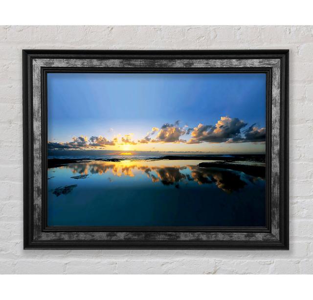 Golden Reflection Lake - Single Picture Frame Art Prints Bright Star Size: 21cm H x 29.7cm W on Productcaster.