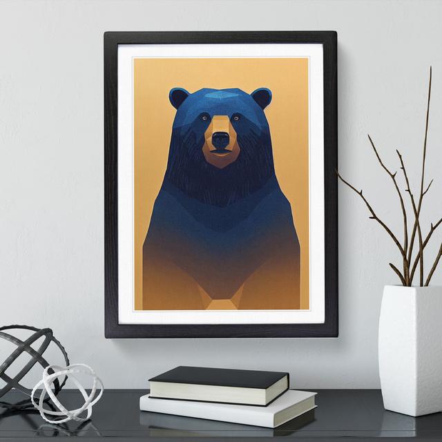 Alert Bear - Picture Frame Painting Alpen Home Size: 34cm H x 25cm W x 2cm D, Frame Colour: Black Framed on Productcaster.