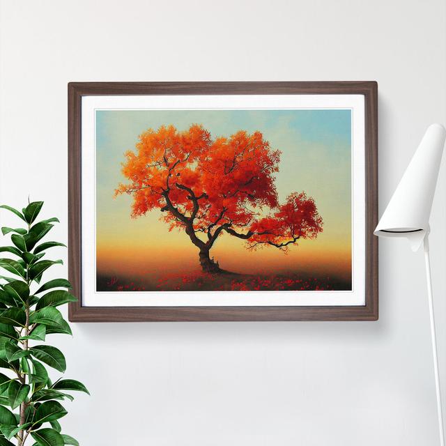 Hypnotic Apple Tree - Picture Frame Graphic Art ClassicLiving Size: 25cm H x 34cm W x 2cm D, Frame Colour: Walnut on Productcaster.