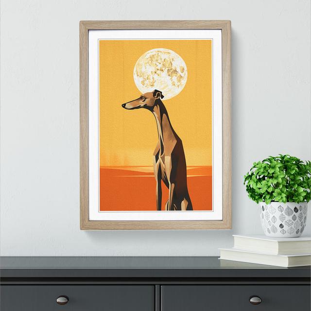 XYZ-FRM-V1223-3537 Greyhound Minimalism - Single Picture Frame Print on Wood Big Box Art on Productcaster.