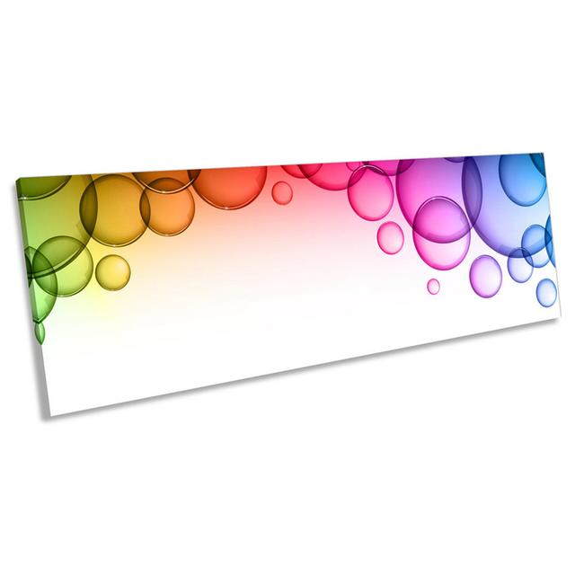 Abstract Bubbles - Wrapped Canvas Panoramic Print Metro Lane Size: 30.48cm H x 91.44cm W x 2cm D on Productcaster.