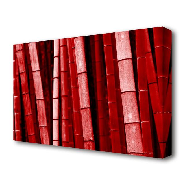 'Red Bamboo' Graphic Art on Wrapped Canvas East Urban Home Size: 101.6 cm H x 142.2 cm W on Productcaster.