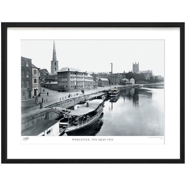 'Worcester, the Quay 1923' by Francis Frith - Picture Frame Photograph Print on Paper The Francis Frith Collection Size: 40cm H x 50cm W x 2.3cm D on Productcaster.