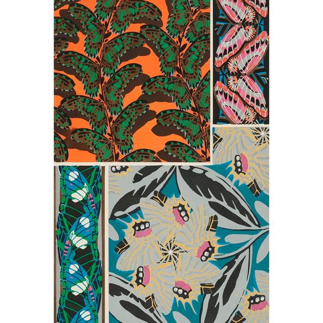 Decorative Butterflies II by Eugene Seguy - Wrapped Canvas Art Prints August Grove Size: 122cm H x 81cm W x 3.8cm D on Productcaster.