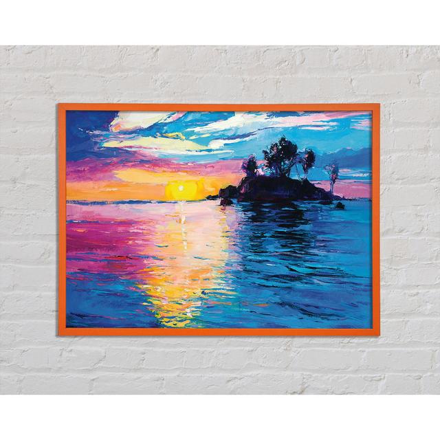 Perfect Yellow Sunset - Single Picture Frame Art Prints Highland Dunes Size: 29.7cm H x 42cm W x 2cm D on Productcaster.