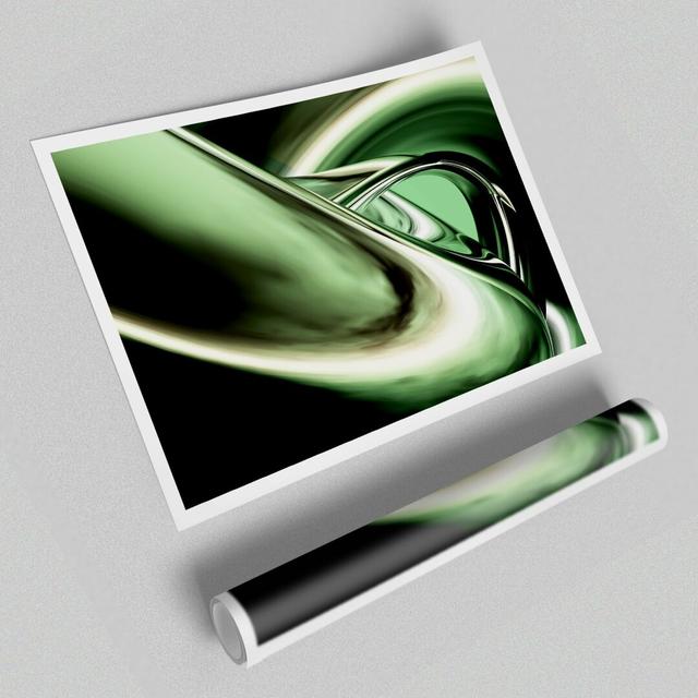 Green Time Tunnel - Unframed Graphic Art Print on Paper East Urban Home Size: 100cm H x 141.4cm W on Productcaster.