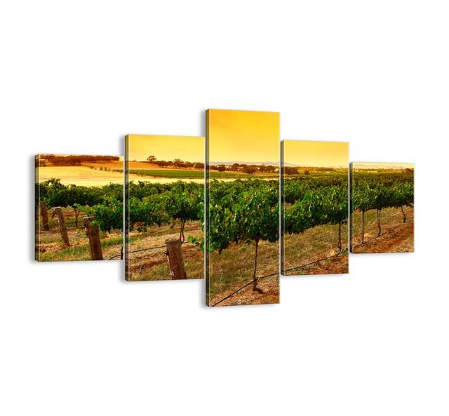 Enjoy the Sun - 5 Piece Unframed Photograph Print Set on Canvas Brayden Studio Size: 70cm H x 125cm W x 1.8cm D on Productcaster.