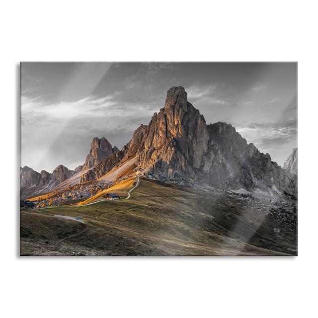 Dolomites at Sunset - Unframed Photograph on Glass Union Rustic Size: 60cm H x 80cm W x 0.4cm D on Productcaster.