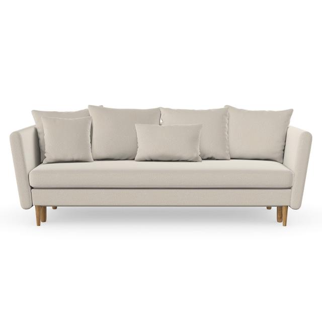 3-Sitzer Schlafsofa Shelley Fernleaf Polsterfarbe: Nata Boucle – Weiß on Productcaster.