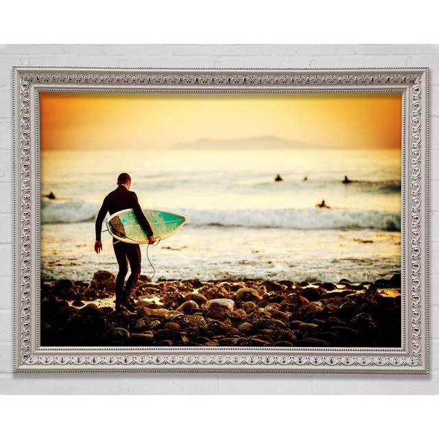 Early Morning Surf - Single Picture Frame Art Prints Bright Star Size: 100cm H x 141.4cm W x 3cm D on Productcaster.