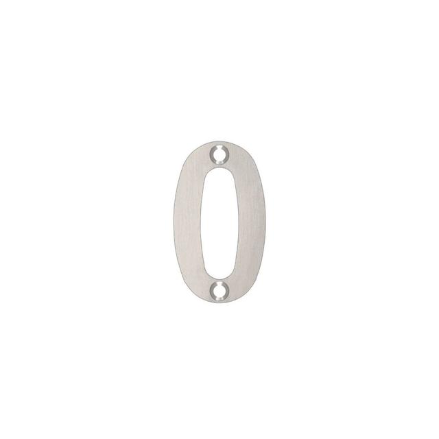 5Cm H Stainless Steel Surface Mount House Number Zoo Hardware Colour: Satin Stainless on Productcaster.