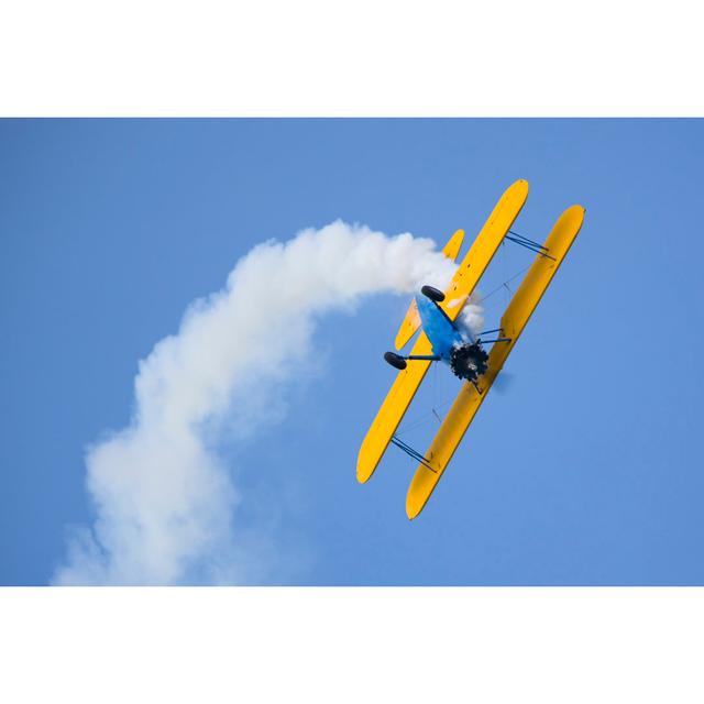 Aerobatic Airplane by Balloonguy - Wrapped Canvas Print Ebern Designs Size: 81cm H x 122cm W x 3.8cm D on Productcaster.