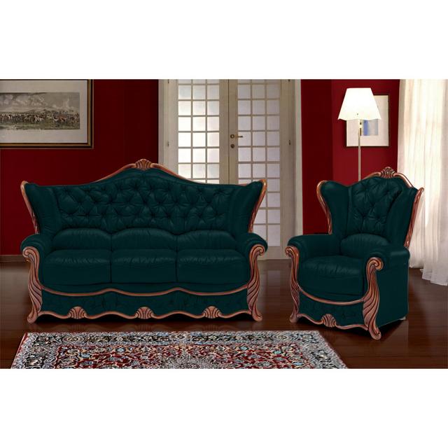 Dodgen 2 - Piece Faux Leather Living Room Set Astoria Grand Upholstery Colour: Black on Productcaster.