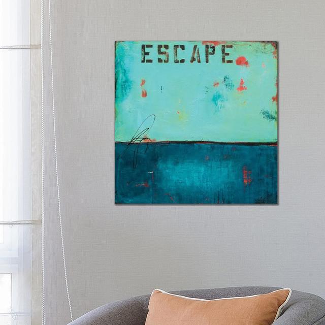 Escape by Erin Ashley - Wrapped Canvas Print Happy Larry Size: 66.04cm H x 66.04cm W x 3.81cm D on Productcaster.