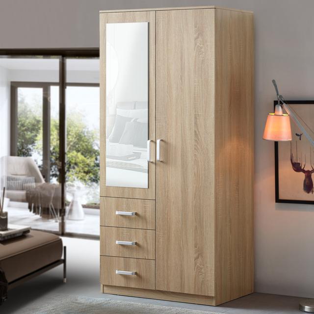 Saariyah Wardrobe with Mirror 17 Stories on Productcaster.