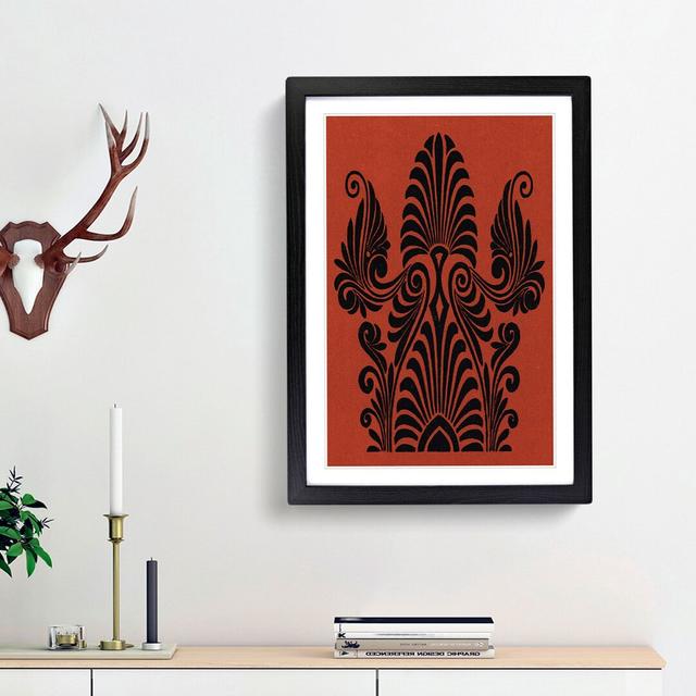 Antique Illustration in Orange and Black by Owen Jones - Picture Frame Graphic Art Print on Paper East Urban Home Size: 33cm H x 24cm W x 2cm D, Frame on Productcaster.