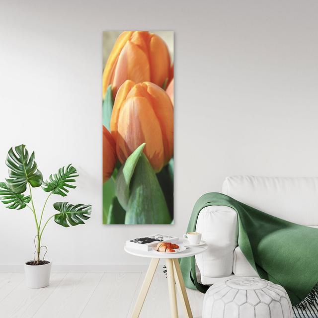 Leinwandbild Orange Flowers Ebern Designs Größe: 70 cm H x 25 cm B on Productcaster.