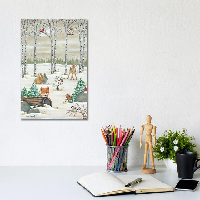 Woodland Critters - Print on Canvas Ebern Designs Format: Wrapped Canvas, Size: 30.48cm H x 20.32cm W x 1.91cm D on Productcaster.