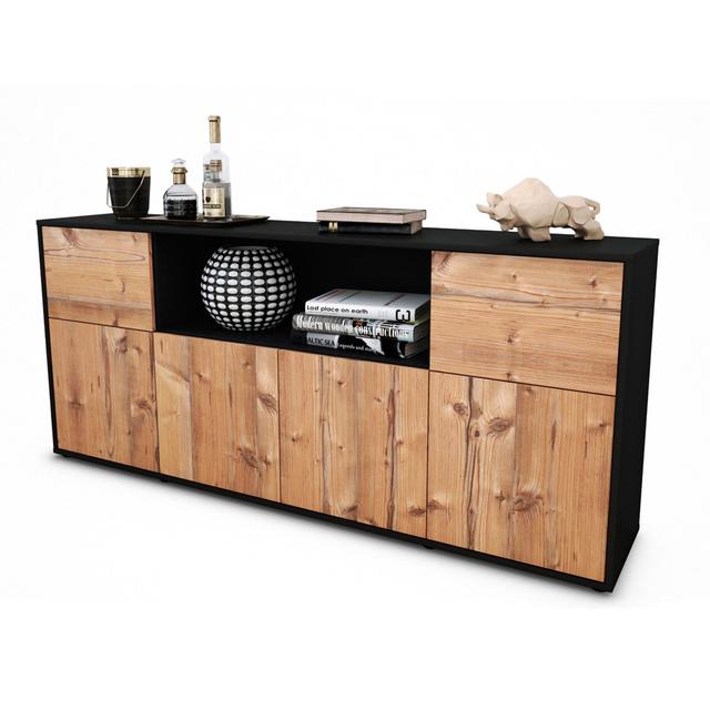 Encline Sideboard Latitude Run Body/Front colour: Black/Pine on Productcaster.