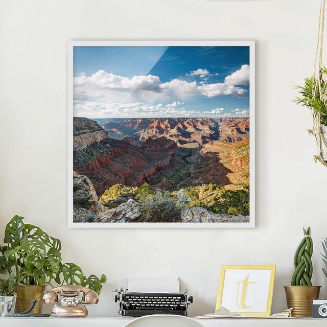 Nature of the Canyon - Picture Frame Graphic Art Union Rustic Size: 70cm H x 70cm W x 2cm D, Frame Option: White Framed on Productcaster.