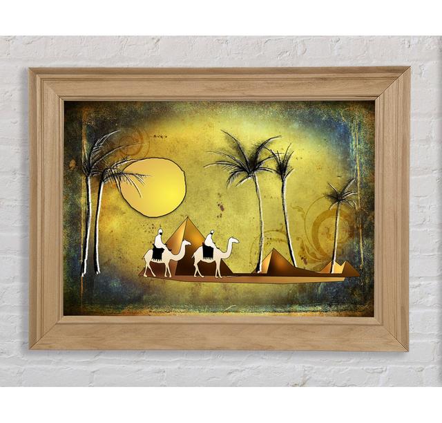 Camel Ride Through The Egyptian Desert - Print Bright Star Size: 29.7cm H x 42cm W x 8cm D on Productcaster.